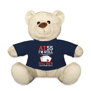 Spielkarten Zum 55. Geburtstag - Teddy - French Navy - Vorne
