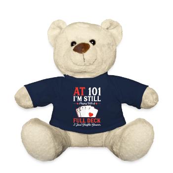 Deckkarten Spielen – 101. Geburtstag - Teddy - French Navy - Vorne