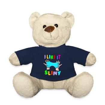 I like it Slimy Slime Fluffy Drizzly Cloud - Teddy Bear - french navy - Front