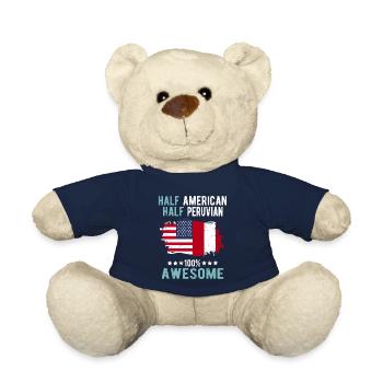 Half American Half Peruvian - Teddy Bear - french navy - Front