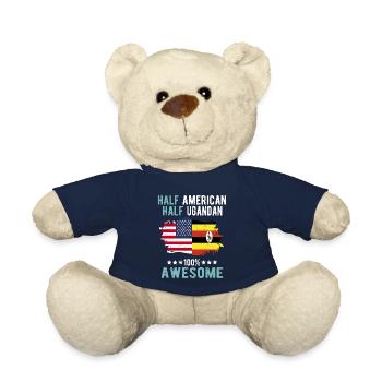 Half American Half Ugandan - Teddy Bear - french navy - Front