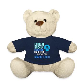 Ethical Hacker Security Computer Hacking - Teddy Bear - french navy - Front