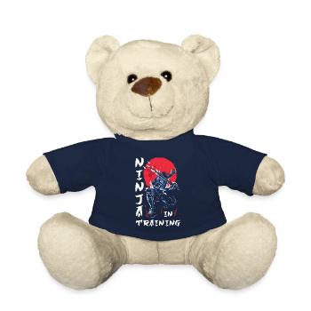 Ninja Gift Karate Ninjutsu Judo Samurai Japan - Teddy Bear - french navy - Front