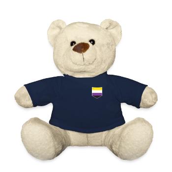 LGBTQ Non-Binary Pride Flag Pocket - Teddy - French Navy - Vorne