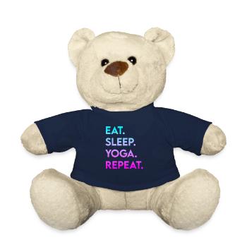 eat sleep yoga repeat - Teddy Bear - french navy - Front