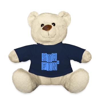 SURFIN' Classic Surfing Designs T-Shirt Present - Teddy - French Navy - Vorne