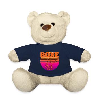 Boxe vintage - idee cadeau boxeur - Nounours - bleu marine - Devant