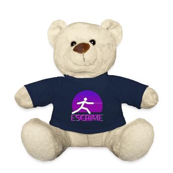 Fencing Pixel Art - Teddy - French Navy - Vorne