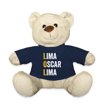 Computer Chat Lima Oscar Lima - LOL - Teddy Bear - french navy - Front
