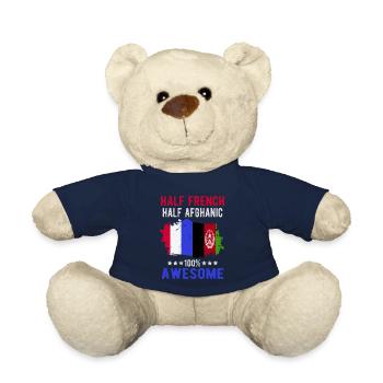 Half French Half Afghan - Teddy Bear - french navy - Front