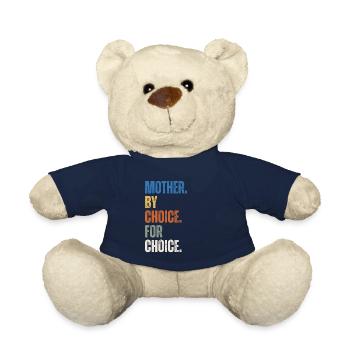 Mother By Choice For Choice Feminist - Teddy Bear - french navy - Front
