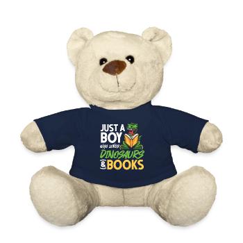 Dinosaur Book Read Dino Read Funny Readers - Teddy Bear - french navy - Front