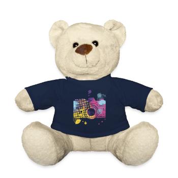Fotograf Geschenk | Fotografie Kamera Motiv - Teddy - French Navy - Vorne