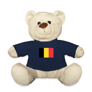 Drapeau belge Belgique Drapeau belge Belge - Nounours - bleu marine - Devant