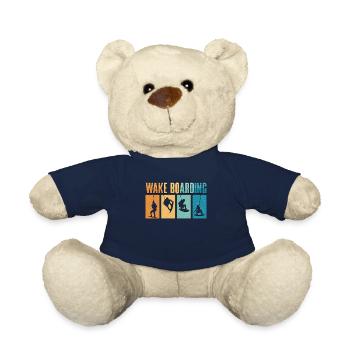 Wakeboard Wakeboarder Wakeboarding Cadeau - Nounours - bleu marine - Devant