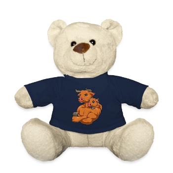 Starker Bulle mit Baby Bullen für einen Bullen - Teddy - French Navy - Vorne