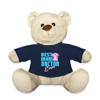 Best Mom Doctor Ever Awesome Doctor Tee for Mom - Teddy Bear - french navy - Front