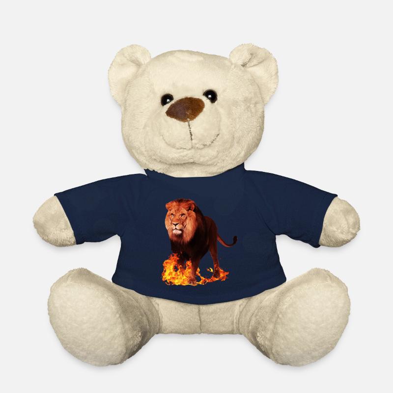 Lion wild animal on fire - Teddy Bear - french navy