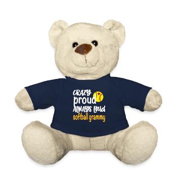 Grammy Grandma By Softball Player Softball Grammy - Teddy Bear - french navy - Front
