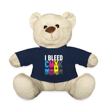 I Bleed CMYK Illustrator Graphic Designer - Teddy - French Navy - Vorne