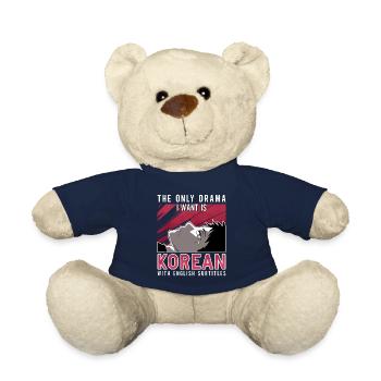 Korean Pop Design for a K-Pop Fashion Fan - Teddy Bear - french navy - Front