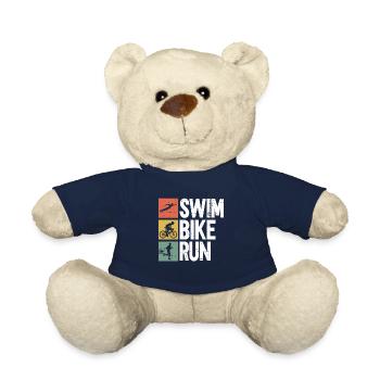 Natation Cyclisme Course à pied - Entraînement au triathlon - Nounours - bleu marine - Devant