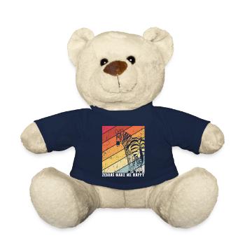 Vintage Zebras machen mich glücklich Zebra Spruch - Teddy - French Navy - Vorne