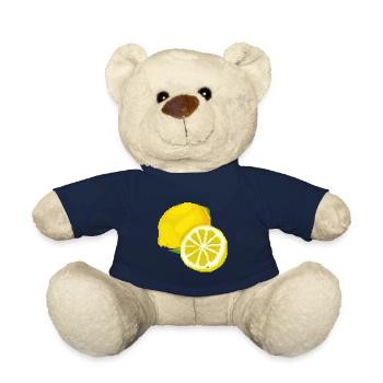 Retro Pixel Zitrone - Teddy - French Navy - Vorne