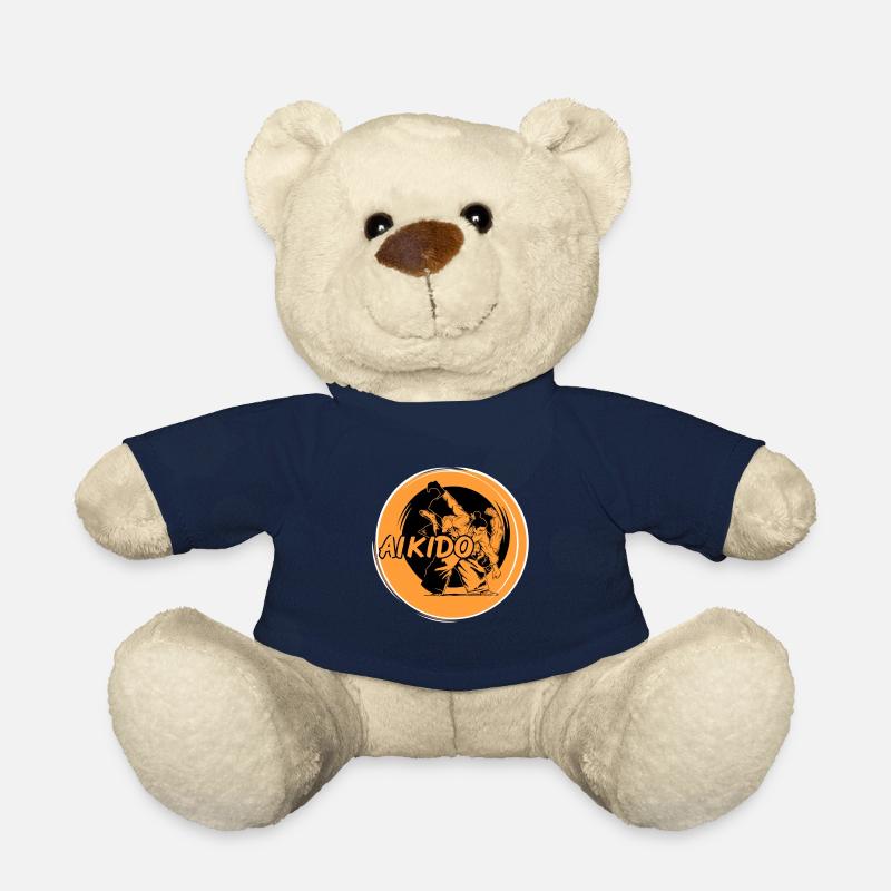 Awesome Cool Aikido Art T-Shirt Present Gift - Teddy - French Navy