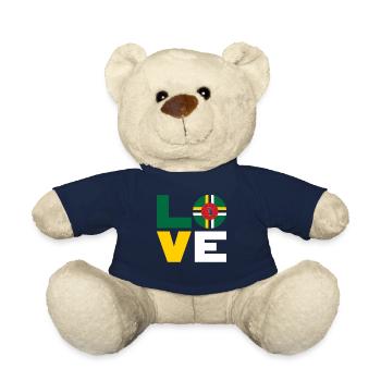 Dominica Dominican Dominica Flag Love - Teddy Bear - french navy - Front