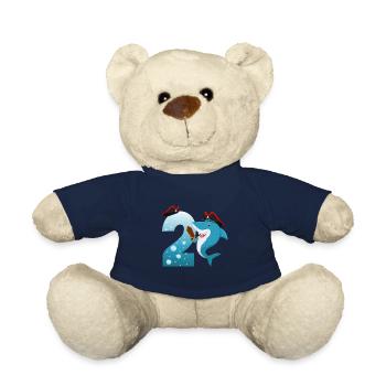 2ème fête d’anniversaire des enfants Shark - Nounours - bleu marine - Devant
