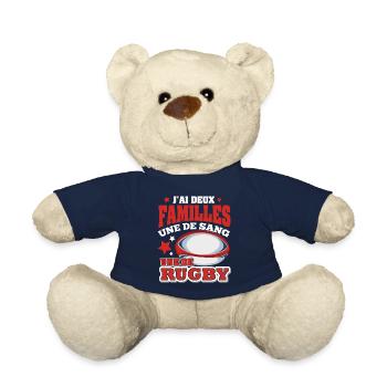 Homme Humour joueur rugby cadeau Rugby - Nounours - bleu marine - Devant