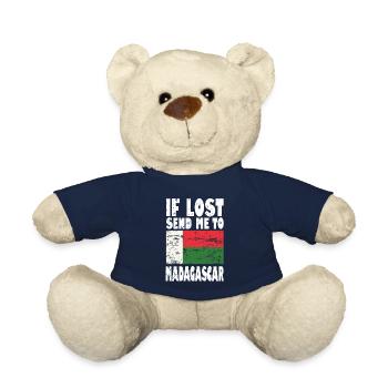 Drapeau de Madagascar - Nounours - bleu marine - Devant