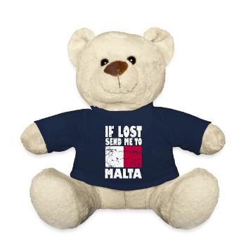 Malta Flagge Spruch - Teddy - French Navy - Vorne