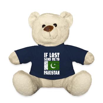 Pakistan Flag Saying - Teddy Bear - french navy - Front
