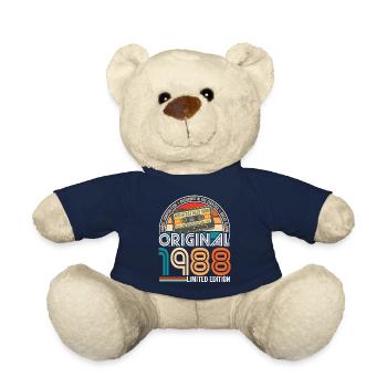 Anniversaire 1988 Vintage cassette vintage 1988 - Nounours - bleu marine - Devant
