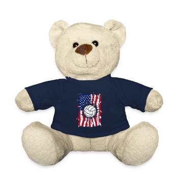 Volleyball Zerrissene Amerikanische Flagge - Teddy - French Navy - Vorne