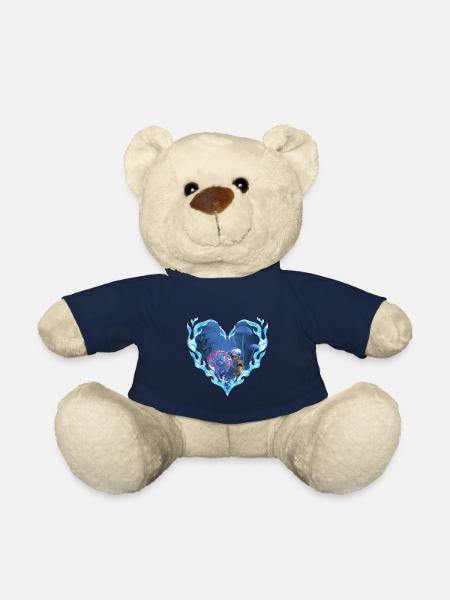 Süße Fee mit Fantasiefisch - Teddy - French Navy
