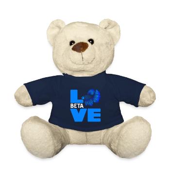 LOVE Beta Fish Awesome Fishing Designs T-Shirt - Teddy - French Navy - Vorne