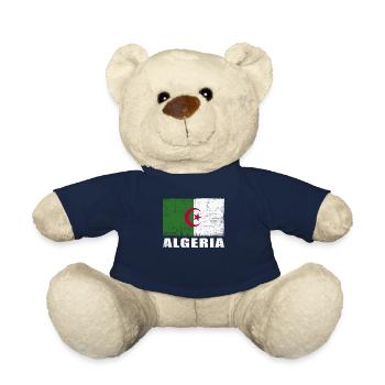 Algerien Flagge Grunge Algerien Fahne - Teddy - French Navy - Vorne