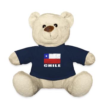 Chile Flagge Grunge Chile Fahne - Teddy - French Navy - Vorne