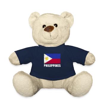 Philippinen Flagge Grunge Philippinen Fahne - Teddy - French Navy - Vorne