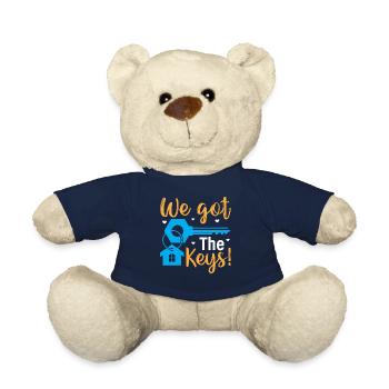 Pendaison de crémaillère - Nous avons les clés - Nounours - bleu marine - Devant