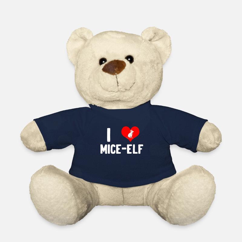 Mouse Gift Mice Kids Men Mouse Advice - Teddy Bear - french navy