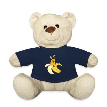 Banana Slug In Banana Funny Banana Slug - Teddy Bear - french navy - Front