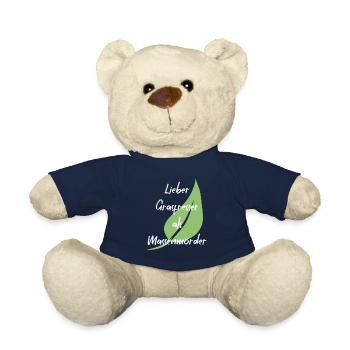 Vegan Veganer Tierschutz Vegetarier Vegetarisch - Teddy - French Navy - Vorne