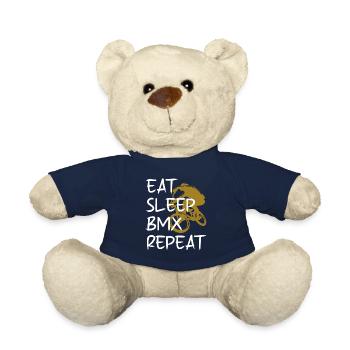 Bmx Kid Good Gift boy | eat sleep bmx repeat - Nounours - bleu marine - Devant