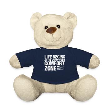 Life begins at the end of your comfort zone - Teddy Bear - french navy - Front