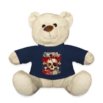 Crâne de pirate, Crâne crâne pirates, Sang - Nounours - bleu marine - Devant