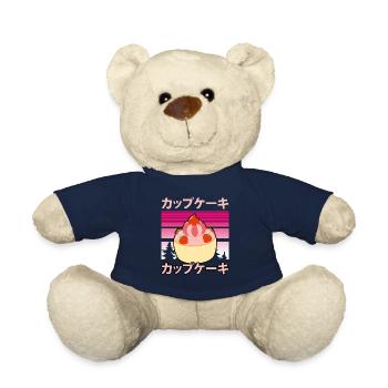 Süßer Kawaii Erdbeerkuchen - Teddy - French Navy - Vorne